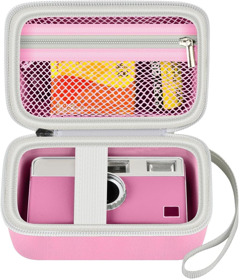 Grapsa Digital Camera Case Compatible with KODAK EKTAR H35 H35N Half Frame Film Camera, Storage Holder Organizer for Kodak Ultra F9 M35 M38 Paper Shoot kamera, 35mm Film Rolls (Box Only) -Pink - Image 1